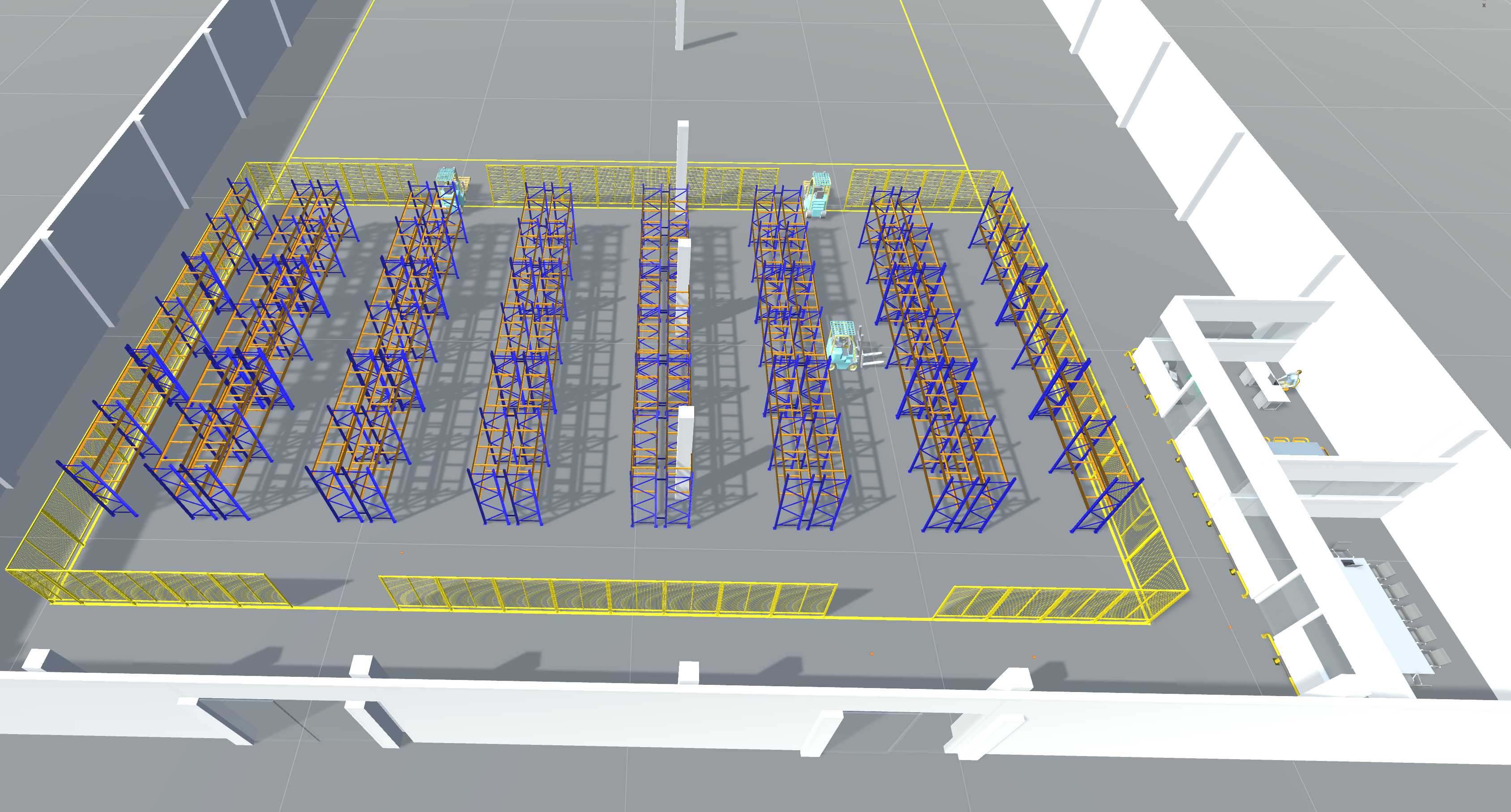 仓库布局规划3D建模